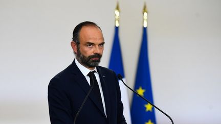 Le Premier ministre Edouard Philippe lors d'une conférence de presse à Matignon, à Paris, le 7 mai 2020. (CHRISTOPHE ARCHAMBAULT / AFP)