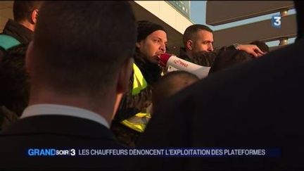 Les chauffeurs de VTC manifestent à Paris. (France 3)