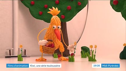 Twini, héros de la série d'animation "Les Kiwis" fabriquée à Toulouse. (France 3 Provence-Alpes)