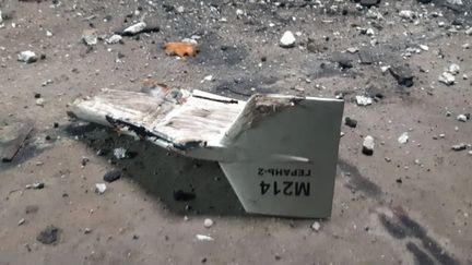 Une image de drone&nbsp;abattu par les forces ukrainiennes, diffusée le 13 septembre 2022 et présenté comme un Shahed-136 de fabrication iranienne (FORCES ARMEES UKRAINIENNES)