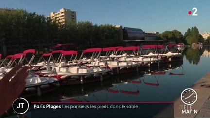 Les bateaux qui seront utilisables pour Paris Plages. (France 2)