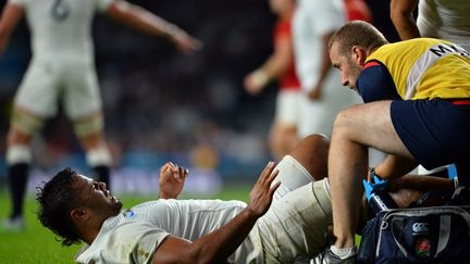 Le troisième ligne anglais, Billy Vunipola, blessé contre les Gallois (GLYN KIRK / AFP)