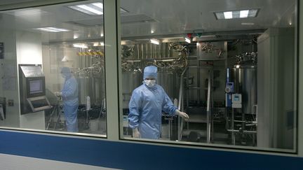 Le laboratoire pharmaceutique LFB Biomédicaments, à Lille, a été touché par la coupure de courant géante, qui avait affecté l'ensemble de la ville, le 9 octobre 2018. (GUY DROLLET / MAXPPP)