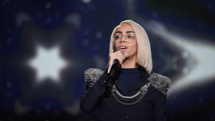 Le chanteur Bilal Hassani lors des répétitions de "Destination Eurovision", le 25 janvier 2019, en Seine-Saint-Denis. (MAXPPP)