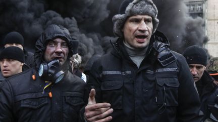 Le leader de l'opposition&nbsp;Vitaly Klitschko, le 23 janvier 2014, &agrave; Kiev. (VASILY FEDOSENKO / REUTERS)