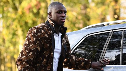 Le défenseur de Manchester City, Benjamin Mendy, lors d'un rassemblement de l'équipe de France, le 11 novembre 2019. (FRANCK FIFE / AFP)