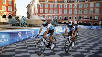 Lors de la présentation des équipes du Tour de France 2020 sans public, place Masséna à Nice (photo d'illustration). (DYLAN MEIFFRET / MAXPPP)