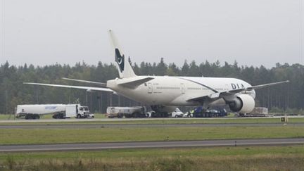 Un Boeing pakistanais s'est posé d'urgence à Stockholm, après une alerte à la bombe (AFP / Jonathan Nackstrand)