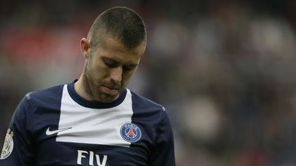 Jérémy Ménez, tête basse.  (KENZO TRIBOUILLARD / AFP)