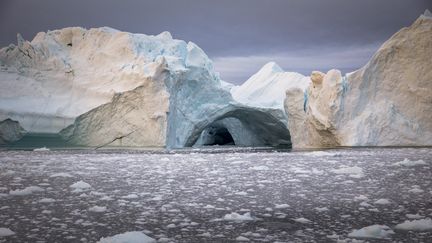 Dans la baie de Disko, au Groënland, en septembre 2022. (ROBERT MEERDING / ANP MAG / AFP)