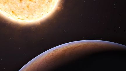 Baptis&eacute;e HD 40307g, la&nbsp;nouvelle exoplan&egrave;te est potentiellement habitable car&nbsp;la distance avec son &eacute;toile est similaire &agrave; celle de la Terre au soleil. (ESO / AFP)