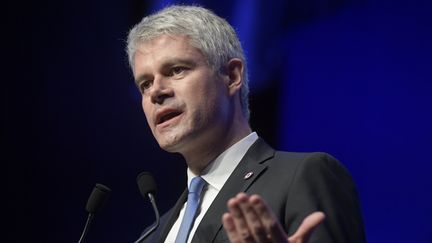 Laurent Wauquiez, le président des Républicains, lors du conseil national du parti, le 27 janvier 2018, à Paris.&nbsp; (FRANCOIS PAULETTO / CROWDSPARK / AFP)