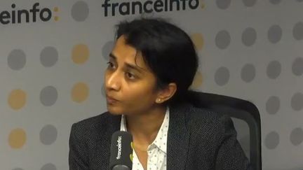 Sophie Vénétitay, general secretary of SNES-FSU, guest of franceinfo Tuesday February 6.  (FRANCEINFO/RADIO FRANCE)