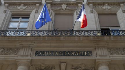 L'entrée du palais Cambon (Paris), siège de la Cour des comptes, le 9 mai 2022. (MANUEL COHEN / AFP)