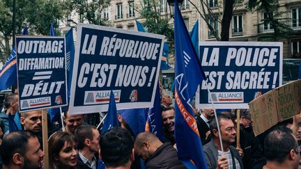 Les policiers dans la rue à l'appel des syndicats