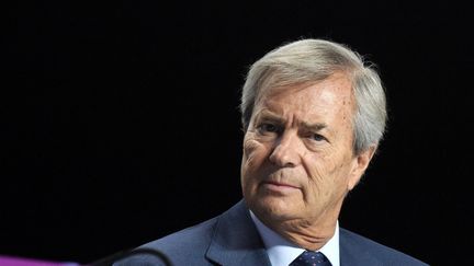 Vincent Bolloré, à Paris, le 19 avril 2018. (ERIC PIERMONT / AFP)