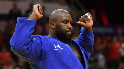 Teddy Riner lors du Grand Prix de Montréal (Canada) de judo, le 7 juillet 2019. (PHILIPPE MILLEREAU / KMSP)