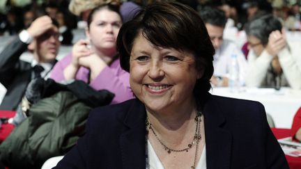 Martine Aubry lors du congr&egrave;s national du Parti socialiste &agrave; Toulouse, le 27 octobre 2012. (LIONEL BONAVENTURE / AFP)