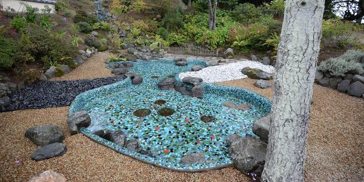 Le jardin japonais de la villa le Caruhel (13 septembre 2013)
 (Damien Meyer / AFP)