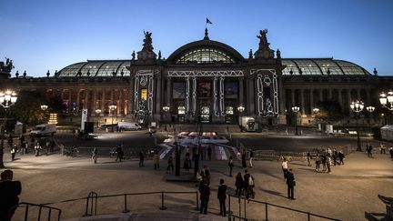 "Doric Ionic Corinthian", vidéo de Claude Closky projetée sur la façade du Grand Palais FIAC - OCT2018
 (Thomas SAMSON / AFP)