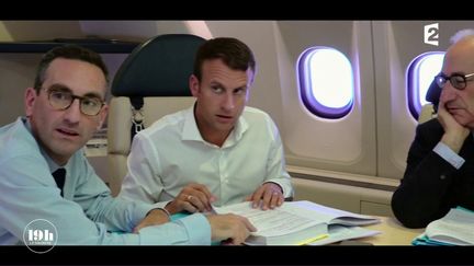 VIDEO. "19h le dimanche". Avec Emmanuel Macron dans l'avion présidentiel en vol pour les Nations unies à New York