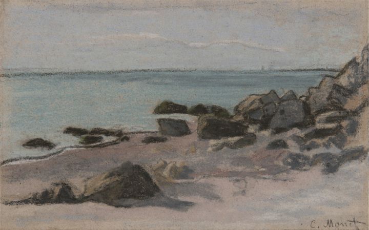 Claude Monet, Bord de mer, pastel sur papier, Collection particulière
 (Tous droits réservés)