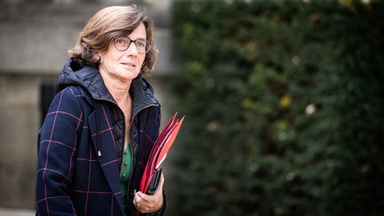 La nouvelle ministre de la Santé, Agnès Firmin Le Bodo, le 20 novembre 2023. (XOSE BOUZAS / HANS LUCAS)