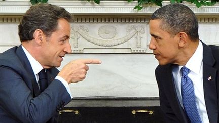 Nicolas Sarkozy et Barack Obama, à la Maison Blanche lundi 10 janvier 2011. (AFP - Jewel Samad)