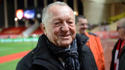 Jean-Michel Aulas lors du match opposant l'AS Monaco et l'Olympique Lyonnais au stade Louis II à Monaco, le 4 février 2018 (JEAN-PIERRE AMET / X02628)