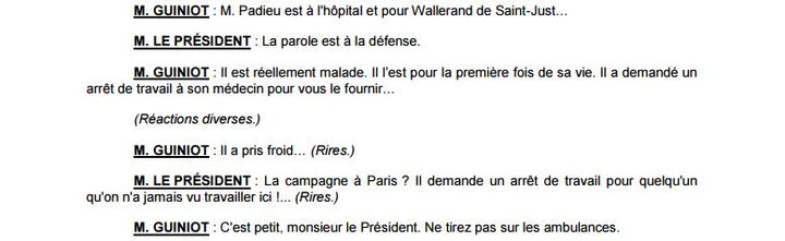 Extrait du procès-verbal de la séance plénière du 23 septembre 2014 du conseil régional de Picardie.&nbsp; (FRANCETV INFO)