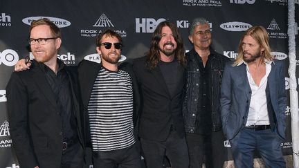 Nate Mendel, Chris Shiflett, Dave Grohl, Pat Smear and Taylor Hawkin des Foo Fighters.
 (Michael loccisano / GETTY IMAGES NORTH AMERICA / AFP)