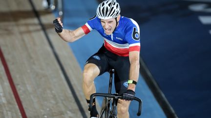 Morgan Kneisky lors des Six Jours de Londres en octobre 2016.  (KIERAN GALVIN / NURPHOTO)