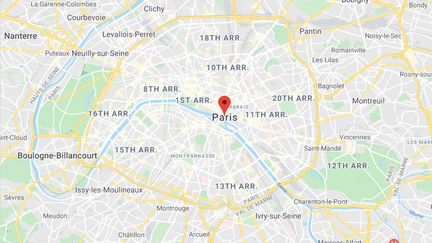 Carte de Paris. (GOOGLE MAPS)