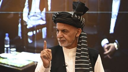 Le président afghan, Ashraf Ghani, le 4 août 2021 à Kaboul (Afghanistan). (SAJJAD HUSSAIN / AFP)