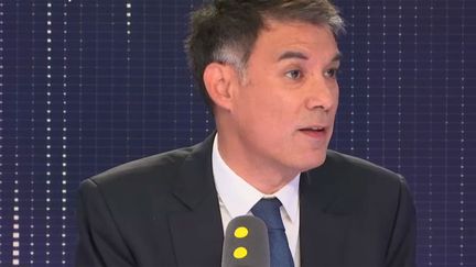 Olivier Faure, premier secrétaire du PS, invité de franceinfo le 11 octobre 2018. (RADIO FRANCE / FRANCE INFO)