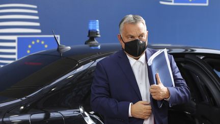 Le Premier ministre hongrois, Viktor Orban, au Conseil européen à Bruxelles, le 15 octobre 2020. (OLIVIER MATTHYS / AFP)