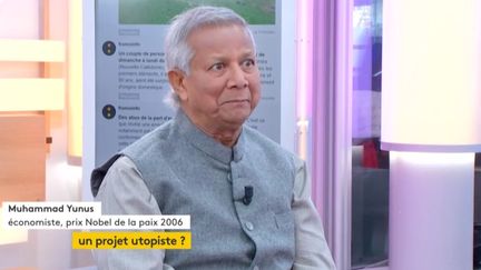 À l'occasion de la publication de son livre "Vers uen économie à trois zéros", Muhammad Yunus, économiste et prix Nobel de la paix en 2006 était l'invité de Jean-Paul Chapel, ce lundi 30 octobre dans l'émission ": l'éco".