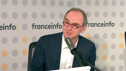 Xavier Piechaczyk, président du directoire du gestionnaire du réseau d'électricité, RTE, invité mercredi 18 janvier 2023 sur franceinfo (FRANCEINFO / RADIO FRANCE)