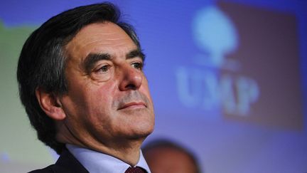 L'ancien Premier ministre Fran&ccedil;ois Fillon lors d'un meeting de soutien &agrave; la t&ecirc;te de liste UMP aux europ&eacute;ennes pour la r&eacute;gion Ouest, jeudi 22 mai &agrave; Vertou (Loire-Atlantique). (  MAXPPP)