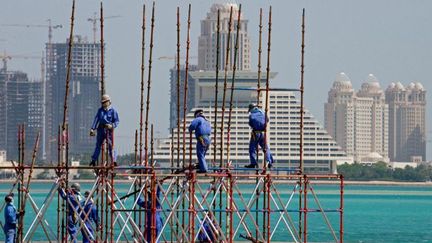 Chantier de construction à Doha, au Qatar (photo de 2006). (Giuseppe Masci / AGF / Photononstop)