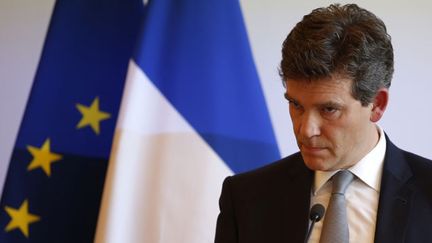 &nbsp; (Le ministre de l'Economie Arnaud Montebourg, qui s'exprimait vendredi avant une décision d'Alstom attendue au plus tard lundi, a annoncé que l'Etat rachèterait 20% du capital d'Alstom auprès de Bouygues © Reuters / Benoit Tessier)