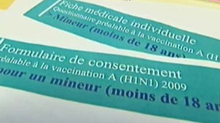 Formulaire d'accord parental pour la vaccination des mineurs contre la grippe A (H1N1) (F2)