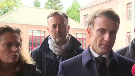 Inondations dans le Pas-de-Calais : les annonces d'Emmanuel Macron aux côtés des sinistrés (franceinfo)