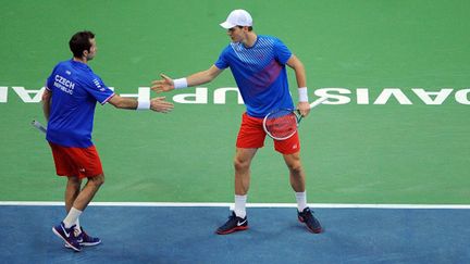 Stepanek et Berdych, la paire tchèque (ANDREJ ISAKOVIC / AFP)