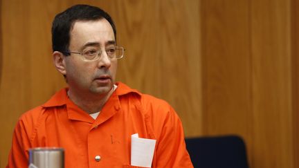 L'ex-médecin sportif Larry Nassar, le 31 janvier 2018 à Charlotte (Michigan). (JEFF KOWALSKY / AFP)