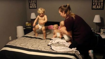  Emily, Jackson, Olivia et Levi, dans une vidéo publiée en février 2016. (The Baby Gang)