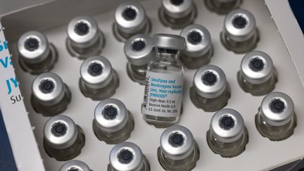 Des flacons vides de vaccin contre la variole du singe. (SVEN HOPPE / DPA / MaxPPP)