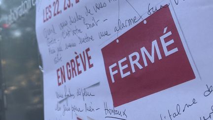 Un laboratoire d’analyses médicales en grève, le 24 octobre 2019 (AURÉLIEN ACCART / FRANCEINFO / RADIO FRANCE)