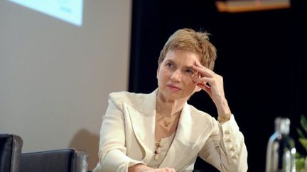 Laurence Parisot pendant une réunion au siège du MEDEF à Paris le 8 juillet 2011 (AFP - ERIC PIERMONT)