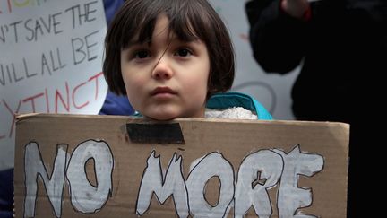 Etats-Unis : la grève pour le climat à Chicago (Illinois), le 15 mars 2019.&nbsp; (SCOTT OLSON / GETTY IMAGES NORTH AMERICA / AFP)